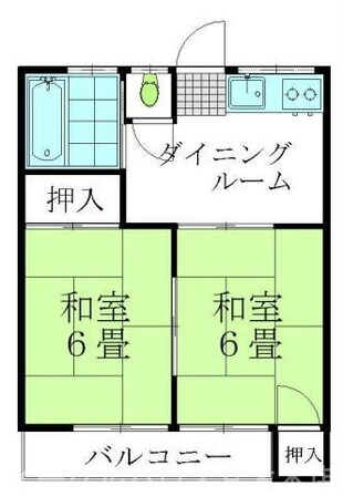 矢野第2アパートの物件間取画像